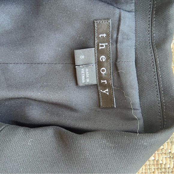 Theory Open Back Single Button Black Blazer Womens 8 Holiday Formal New Year - Picture 3 of 6